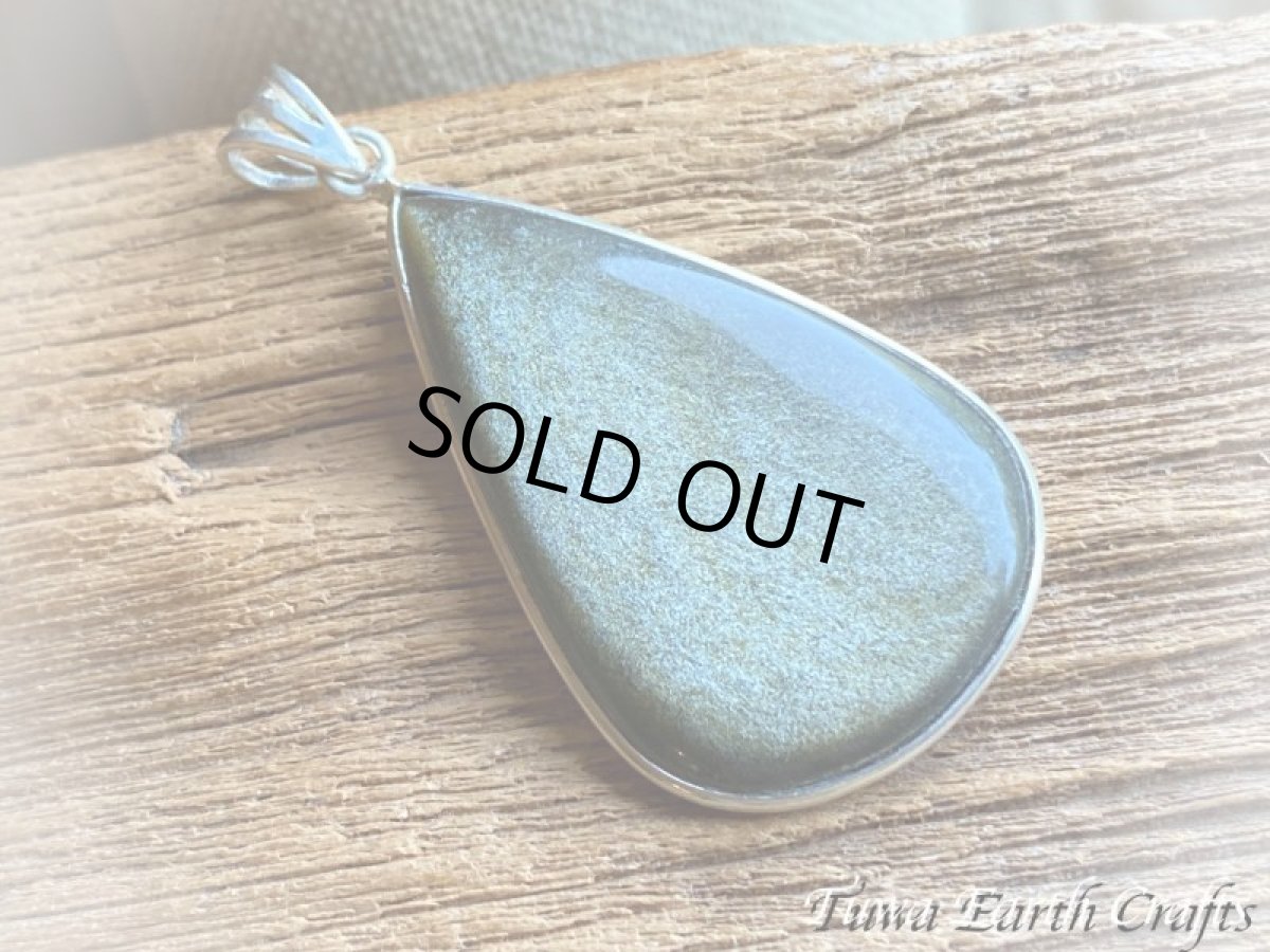 画像13: 【魔除け・厄除け】石全長4cm大ぶり♪ 高品質ゴールドシーンオブシディアン（黒曜石）ペンダントトップ*パワーストーン天然石お守りアクセサリー ヒーリングジュエリー スピリチュアル (13)