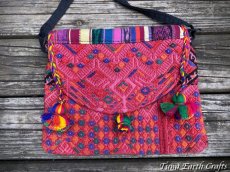 画像6: メキシコより♪ 手刺繍 ポシェット・バッグ 1点もの ハンドメイド 手仕事 ハンドクラフト エスニック ボヘミアン ファッション (6)