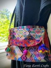 画像7: メキシコより♪ 手刺繍 ポシェット・バッグ 1点もの ハンドメイド 手仕事 ハンドクラフト エスニック ファッション (7)