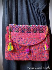 画像10: メキシコより♪ 手刺繍 ポシェット・バッグ 1点もの ハンドメイド 手仕事 ハンドクラフト エスニック ファッション (10)