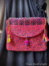 画像6: メキシコより♪ 手刺繍 ポシェット・バッグ 1点もの ハンドメイド 手仕事 ハンドクラフト エスニック ファッション (6)