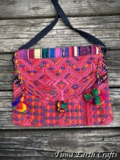 画像7: メキシコより♪ 手刺繍 ポシェット・バッグ 1点もの ハンドメイド 手仕事 ハンドクラフト エスニック ボヘミアン ファッション (7)