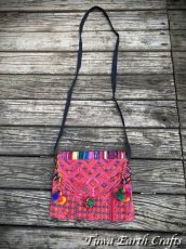 画像11: メキシコより♪ 手刺繍 ポシェット・バッグ 1点もの ハンドメイド 手仕事 ハンドクラフト エスニック ボヘミアン ファッション (11)