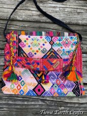 画像2: メキシコより♪ 手刺繍 ポシェット・バッグ 1点もの ハンドメイド 手仕事 ハンドクラフト エスニック ファッション (2)