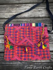 画像3: メキシコより♪ 手刺繍 ポシェット・バッグ 1点もの ハンドメイド 手仕事 ハンドクラフト ボヘミアン エスニック ファッション (3)