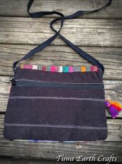 画像4: メキシコより♪ 手刺繍 ポシェット・バッグ 1点もの ハンドメイド 手仕事 ハンドクラフト エスニック ファッション (4)