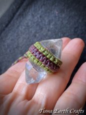 画像30: 高品質 ダブルポイント両剣水晶 ネックレス ペンダント＊ヒマラヤクリスタル ダブルターミネーション ダブルターミネーテッドクォーツ 1点ものハンドメイド マクラメ編みアクセサリー　天然石パワーストーンお守りジェリー　ヒーリング (30)