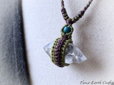 画像23: 高品質 ダブルポイント両剣水晶 ネックレス ペンダント＊ヒマラヤクリスタル ダブルターミネーション ダブルターミネーテッドクォーツ 1点ものハンドメイド マクラメ編みアクセサリー　天然石パワーストーンお守りジェリー　ヒーリング (23)