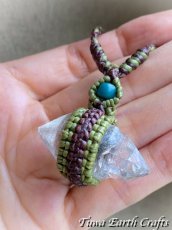 画像17: 高品質 ダブルポイント両剣水晶 ネックレス ペンダント＊ヒマラヤクリスタル ダブルターミネーション ダブルターミネーテッドクォーツ 1点ものハンドメイド マクラメ編みアクセサリー　天然石パワーストーンお守りジェリー　ヒーリング (17)