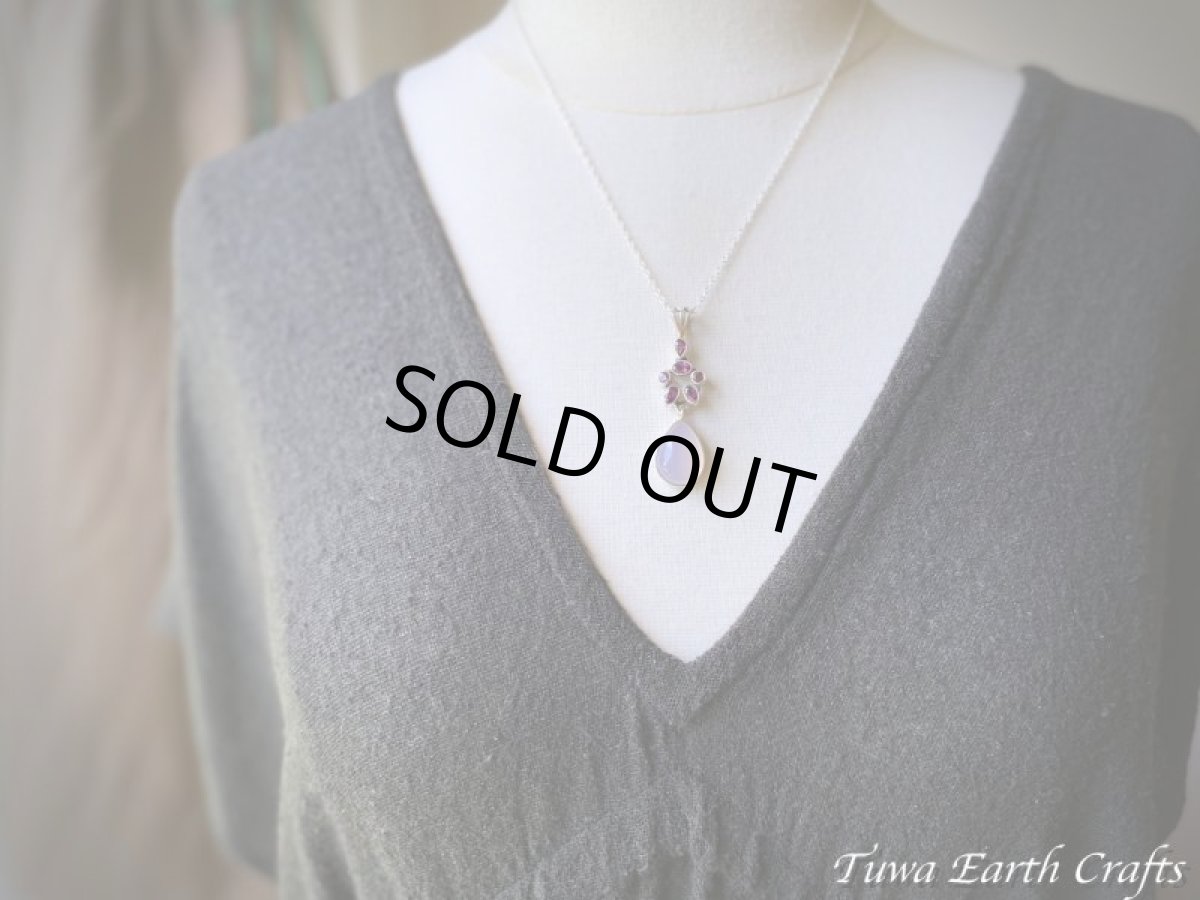 画像11: 【自己肯定・自信】高品質ローズクォーツ ペンダントトップ with 宝石質グレープガーネット（ロードライトガーネット）★パワーストーン天然石アクセサリー ヒーリングストーンお守りジュエリー スピリチュアル (11)