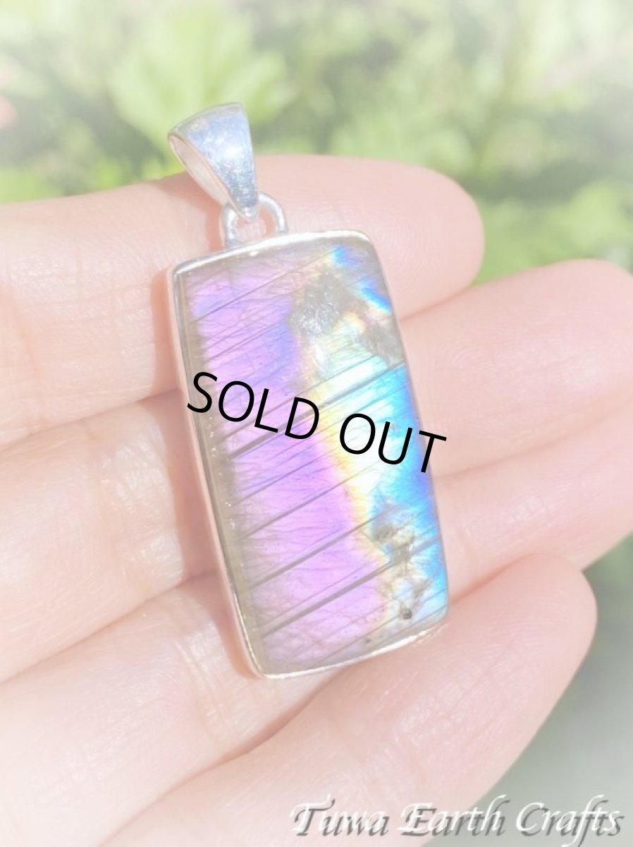 画像6: 1点物 大ぶり 高品質ラブラドライト ペンダントトップ 神秘的パープル・ピンク・ブルー・ゴールド シラー パワーストーン天然石 お守りアクセサリー ヒーリングジュエリー スピリチュアル (6)