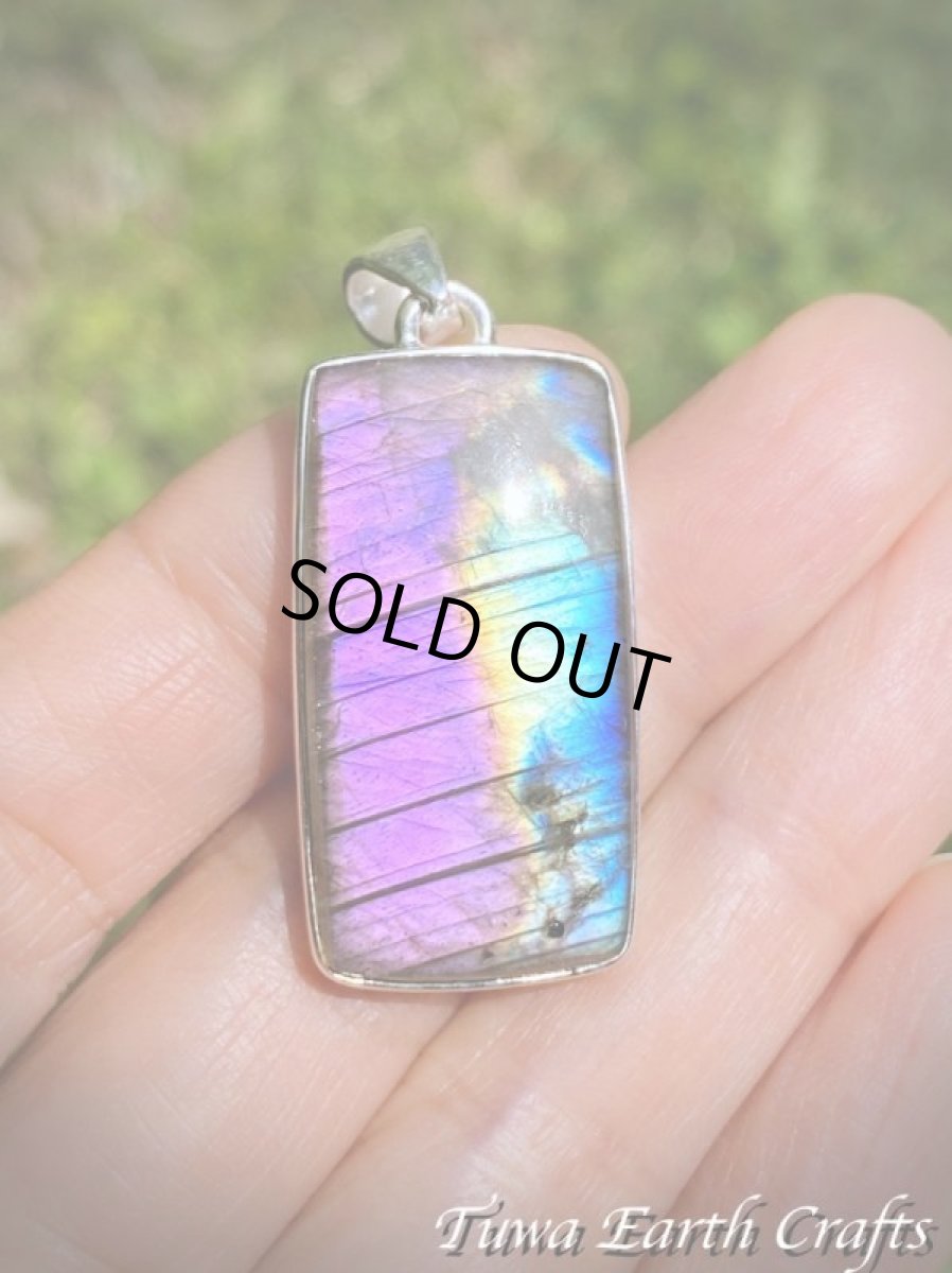 画像13: 1点物 大ぶり 高品質ラブラドライト ペンダントトップ 神秘的パープル・ピンク・ブルー・ゴールド シラー パワーストーン天然石 お守りアクセサリー ヒーリングジュエリー スピリチュアル (13)