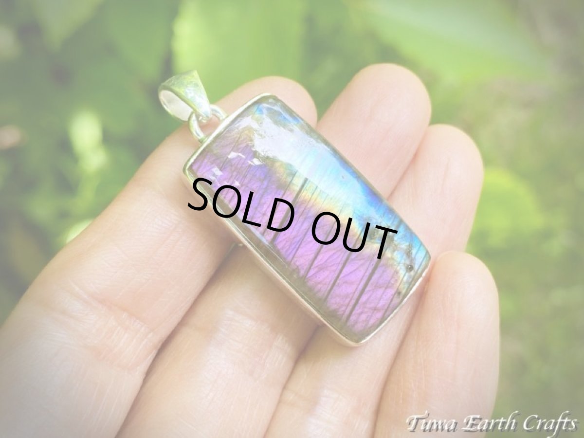 画像10: 1点物 大ぶり 高品質ラブラドライト ペンダントトップ 神秘的パープル・ピンク・ブルー・ゴールド シラー パワーストーン天然石 お守りアクセサリー ヒーリングジュエリー スピリチュアル (10)