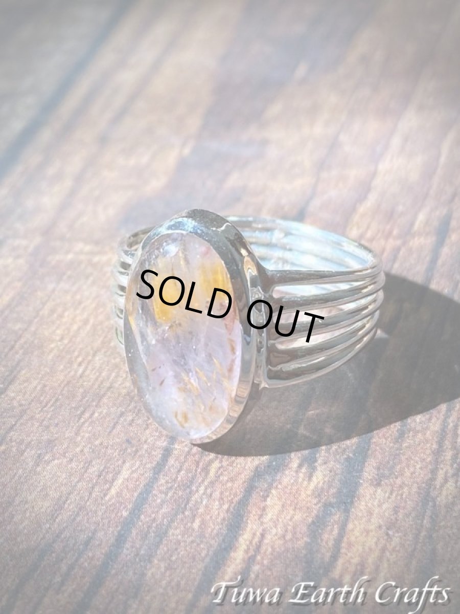 画像2: 【運気・金運アップ・ヒーリング】大ぶり高品質スーパーセブン/セイクリッドセブン 指輪リング 15号★天然石パワーストーンアクセサリー スピリチュアル ヒーリングお守りジュエリー (2)