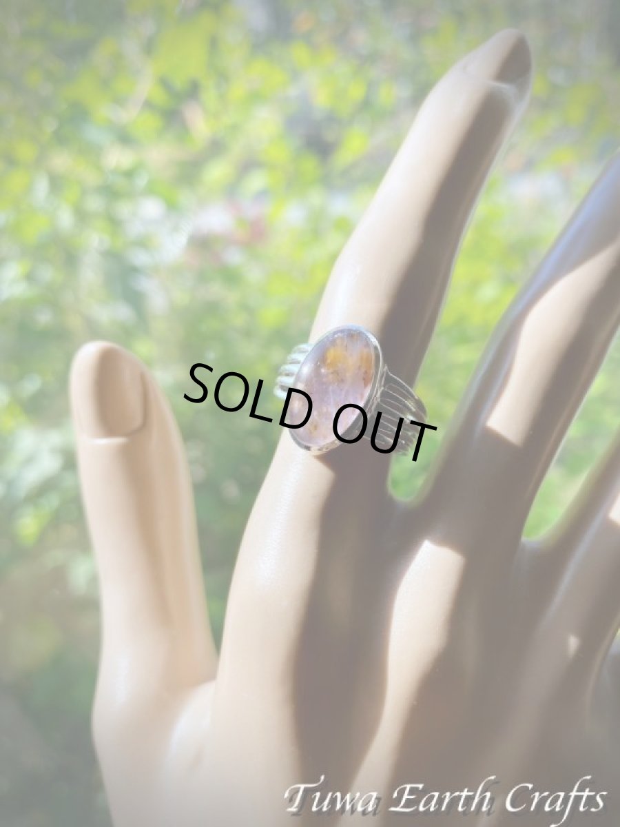 画像14: 【運気・金運アップ・ヒーリング】大ぶり高品質スーパーセブン/セイクリッドセブン 指輪リング 15号★天然石パワーストーンアクセサリー スピリチュアル ヒーリングお守りジュエリー (14)