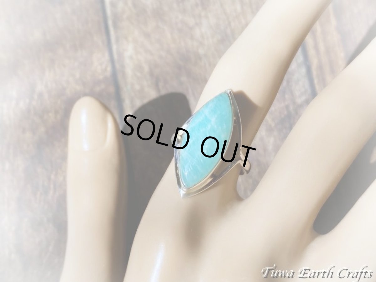 画像19: 【決断力アップ・ストレス除去・自己表現力アップ】高品質大ぶりアマゾナイト天然石リング 15号 指輪 スターリングシルバー 天然石お守りジュエリー ヒーリングストーンアクセサリー　電磁波防止対策パワーストーン (19)