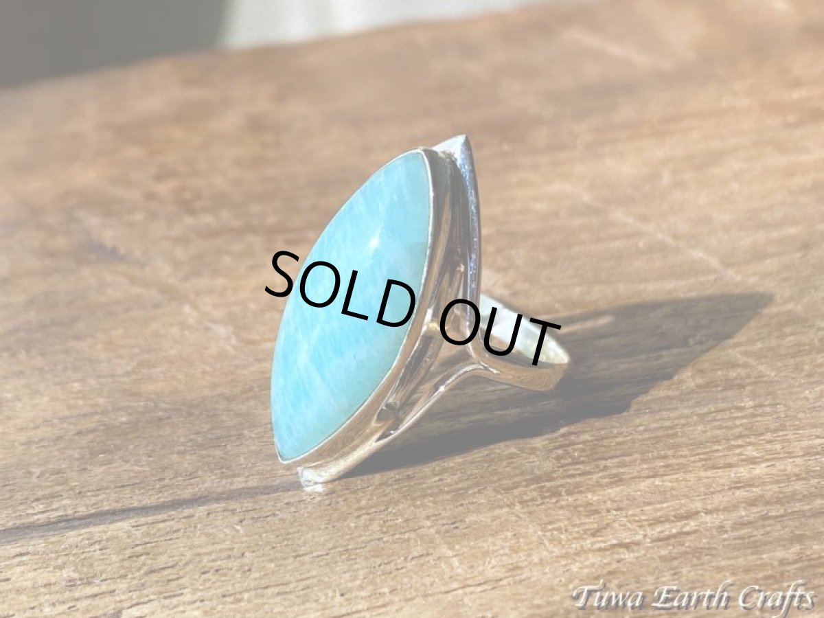 画像13: 【決断力アップ・ストレス除去・自己表現力アップ】高品質大ぶりアマゾナイト天然石リング 15号 指輪 スターリングシルバー 天然石お守りジュエリー ヒーリングストーンアクセサリー　電磁波防止対策パワーストーン (13)