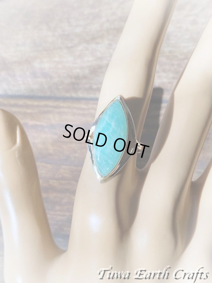 画像12: 【決断力アップ・ストレス除去・自己表現力アップ】高品質大ぶりアマゾナイト天然石リング 15号 指輪 スターリングシルバー 天然石お守りジュエリー ヒーリングストーンアクセサリー　電磁波防止対策パワーストーン (12)