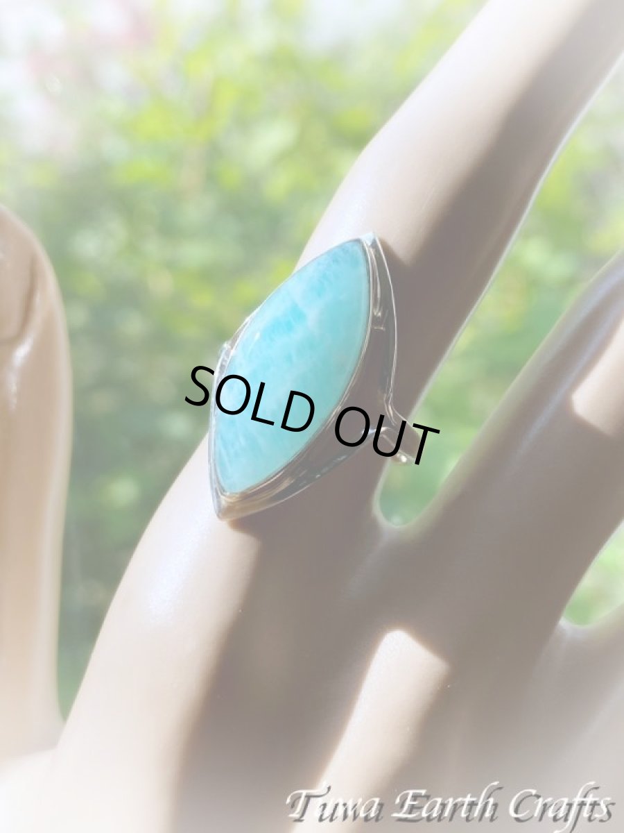 画像11: 【決断力アップ・ストレス除去・自己表現力アップ】高品質大ぶりアマゾナイト天然石リング 15号 指輪 スターリングシルバー 天然石お守りジュエリー ヒーリングストーンアクセサリー　電磁波防止対策パワーストーン (11)