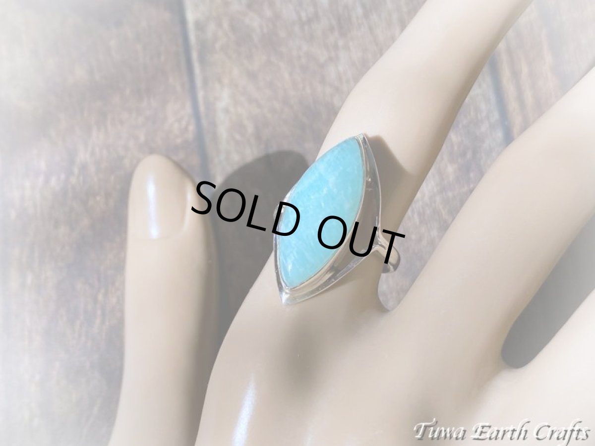 画像20: 【決断力アップ・ストレス除去・自己表現力アップ】高品質大ぶりアマゾナイト天然石リング 15号 指輪 スターリングシルバー 天然石お守りジュエリー ヒーリングストーンアクセサリー　電磁波防止対策パワーストーン (20)