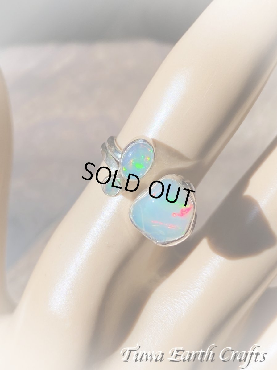 画像13: 【開運・創造性向上】高品質エチオピア産オパール　指輪リング 15号 16号 17号 サイズ調節可能*パワーストーンお守りヒーリングジュエリー天然石スターリングシルバー (13)