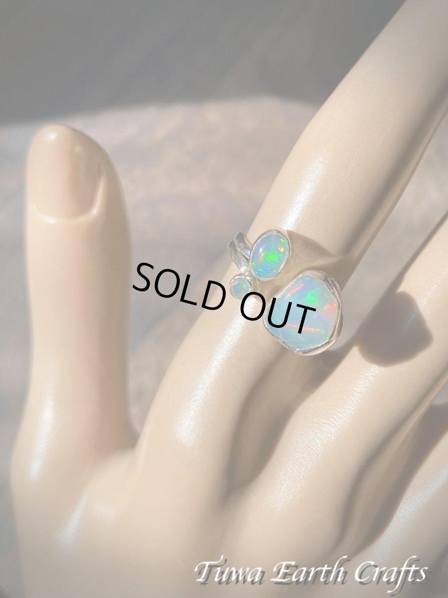 画像14: 【開運・創造性向上】高品質エチオピア産オパール　指輪リング 15号 16号 17号 サイズ調節可能*パワーストーンお守りヒーリングジュエリー天然石スターリングシルバー (14)