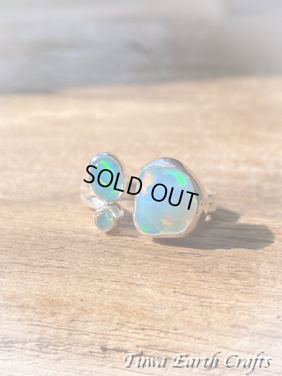 画像17: 【開運・創造性向上】高品質エチオピア産オパール　指輪リング 15号 16号 17号 サイズ調節可能*パワーストーンお守りヒーリングジュエリー天然石スターリングシルバー (17)