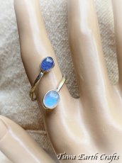 画像20: 高品質ブルームーンストーン ＆ タンザナイトリング指輪 サイズ調節可能 オープンリング 12号 13号 14号 15号 16号 17号★天然石パワーストーン お守りアクセサリー スピリチュアル 直感力アップ ヒーリングジュエリー (20)