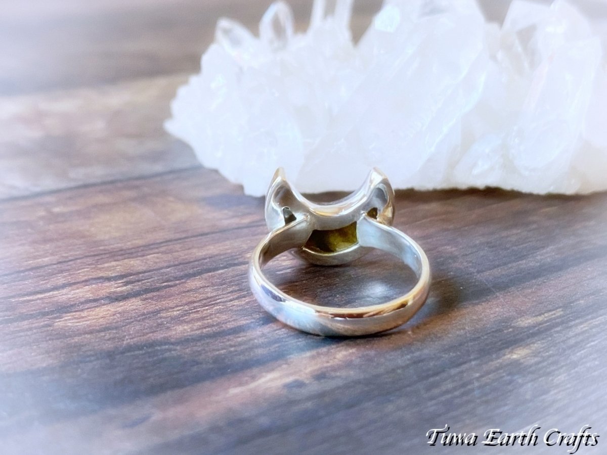 画像16: 三日月型🌛 レア希少 高品質 パープル ピンク ラブラドライト リング 神秘的オーロラ色シラー 指輪 17号 1点物 ヒーリングジュエリー  天然石パワーストーンアクセサリー スピリチュアル　お守り (16)