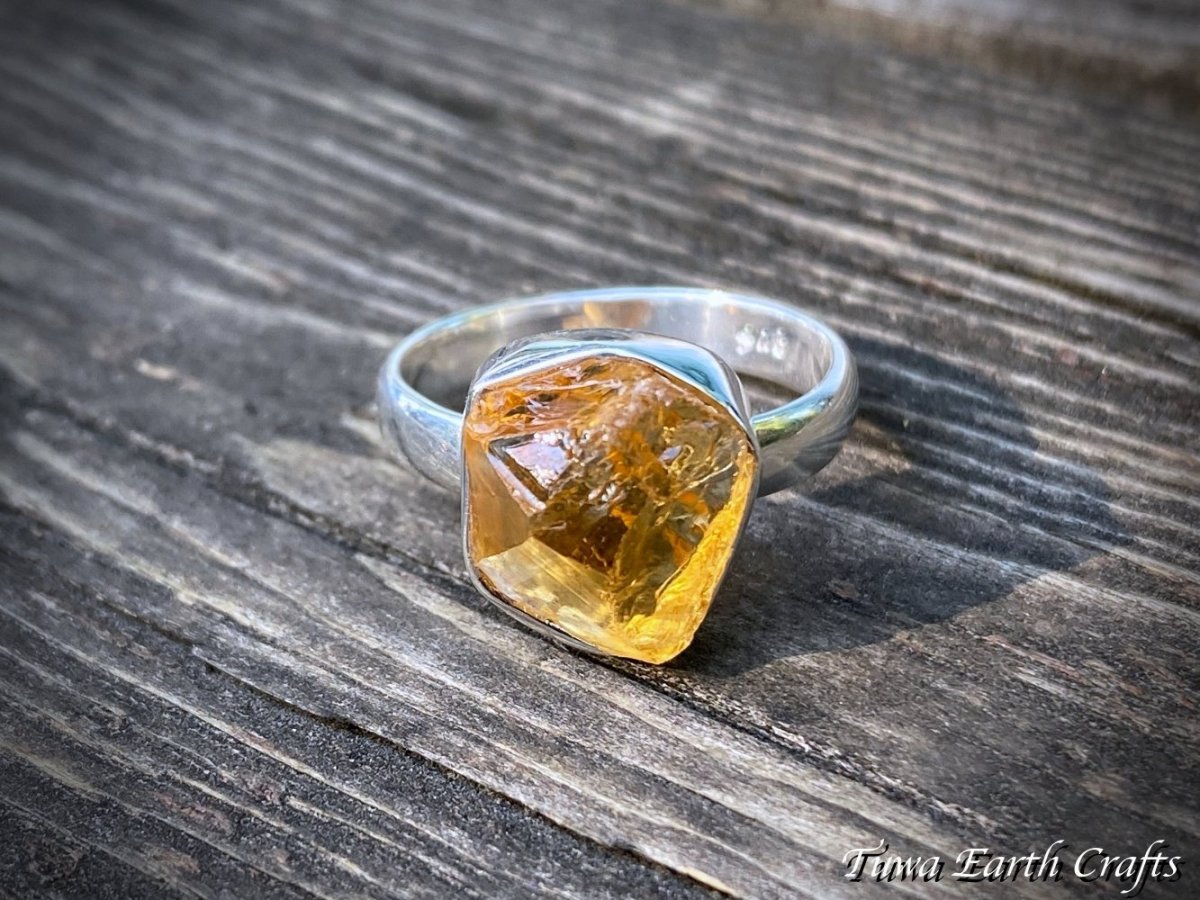 画像22: 【自信・積極性アップ・開運】1点物 大ぶり天然シトリン原石リング指輪 14号★商売繁盛・財運・金運アップお守り ハンドメイドジュエリー　パワーストーン天然石ヒーリングストーン お守りアクセサリー　スピリチュアル　11月誕生石 (22)
