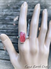 画像14: 【ヒーリング・美的感覚アップ】高品質インカローズ ロードクロサイト指輪 リング 18号  スターリングシルバー天然石パワーストーン　アクセサリー　ヒーリングお守りジュエリー　スピリチュアル　7月誕生石 (14)
