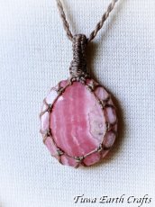 画像5: 【ヒーリング・美的感覚アップ】高品質インカローズ天然石ペンダント/ネックレス ロードクロサイト*シンプル ハンドメイド 1点もの パワーストーン天然石ヒーリングストーン マクラメ編みアクセサリー　金属アレルギー対応　スピリチュアル　お守り (5)