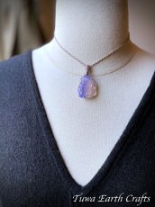 画像30: 高品質アンダラクリスタル（シエラネバダ産）ネックレス・ペンダント エンジェルオーラ／コスミックアイス  コズミックアイス シンプル＆ナチュラル マクラメ 1点もの パワーストーン 天然石 ハンドメイドアクセサリー スピリチュアル お守り ヒーリングジュエリー　癒し効果 (30)