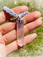 画像7: 【浄化・夢の実現・決断力アップ・自分らしさ】大ぶり高品質セレナイト＆インディゴブルーカイヤナイト ペンダントトップ★ハンドメイド 天然石パワーストーン お守り アクセサリー ヒーリング クリスタル ジュエリー スピリチュアル (7)