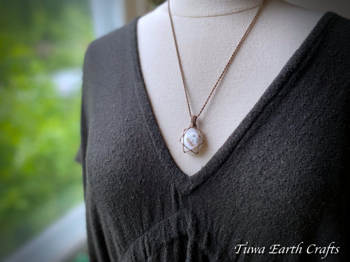 画像15: 【魔除け・邪気払い】高品質ソーラークォーツ ペンダント/ネックレス シンプル 1点物マクラメ編みアクセサリー 天然石パワーストーンお守りヒーリングジュエリー ソーラーアゲート (15)