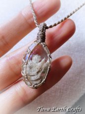 画像6: 【癒し・開運・自営業お守り】 高品質ホワイトガーデンファントムクォーツ ペンダント/ネックレス　庭園幻影水晶*シンプル*1点もの 天然石パワーストーン アクセサリー お守り マクラメ編みジュエリー　スピリチュアル (6)