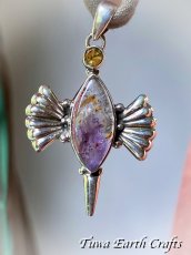 画像18: 【運気・金運アップ・ヒーリング】虹入り♪ 高品質スーパーセブン/セイクリッドセブン（カコクセナイトinアメジスト）ペンダントトップ with 宝石質きらきらシトリン★1点ものヒーリングストーンお守りジュエリー天然石パワーストーンアクセサリー (18)