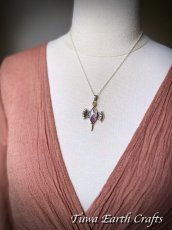 画像5: 【運気・金運アップ・ヒーリング】虹入り♪ 高品質スーパーセブン/セイクリッドセブン（カコクセナイトinアメジスト）ペンダントトップ with 宝石質きらきらシトリン★1点ものヒーリングストーンお守りジュエリー天然石パワーストーンアクセサリー (5)