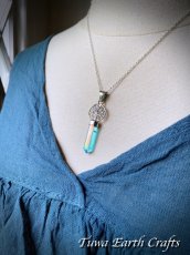 画像6: 生命の樹♪ 大ぶり高品質アクアオーラ水晶ポイント ペンダントトップ　ワンド パワーストーン天然石ヒーリングアクセサリー　ツリーオブライフ　スピリチュアルお守りジュエリー (6)