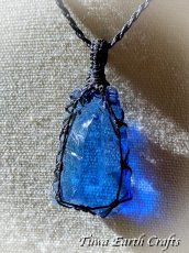 画像31: 虹入り🌈✨高品質アンダラクリスタル（シエラネバダ産）美原石ネックレス・ペンダント エレスチャルサファイア  ブルー 青 シンプル＆ナチュラル マクラメ 1点もの パワーストーン 天然石 ハンドメイドアクセサリー スピリチュアル お守り ヒーリングジュエリー　金属アレルギー対応 (31)