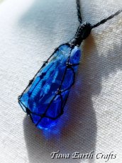画像32: 虹入り🌈✨高品質アンダラクリスタル（シエラネバダ産）美原石ネックレス・ペンダント エレスチャルサファイア  ブルー 青 シンプル＆ナチュラル マクラメ 1点もの パワーストーン 天然石 ハンドメイドアクセサリー スピリチュアル お守り ヒーリングジュエリー　金属アレルギー対応 (32)