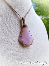 画像28: 高品質アンダラクリスタル（シエラネバダ産）ネックレス・ペンダント  希少エンジェルオーラ/ハートオブゴッドウィズインピンク シンプル＆ナチュラル マクラメ 1点ものパワーストーン天然石ハンドメイドアクセサリー スピリチュアルお守りヒーリングジュエリー (28)