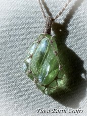 画像39: 両面使い可能♪ 大ぶり 高品質アンダラクリスタル（シエラネバダ産）ネックレス・ペンダント 希少エターナルスプリング/ パステルアイス 緑 ライトグリーン アップルグリーン  シンプル＆ナチュラル マクラメ 1点もの パワーストーン 天然石 ハンドメイドアクセサリー スピリチュアル お守り ヒーリングジュエリー 癒し効果 (39)