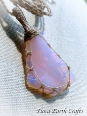 画像8: 高品質アンダラクリスタル（シエラネバダ産）ネックレス・ペンダント  希少エンジェルオーラ/ハートオブゴッドウィズインピンク シンプル＆ナチュラル マクラメ 1点ものパワーストーン天然石ハンドメイドアクセサリー スピリチュアルお守りヒーリングジュエリー (8)