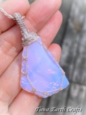 画像14: 高品質アンダラクリスタル（シエラネバダ産）ネックレス・ペンダント  希少エンジェルオーラ/ハートオブゴッドウィズインピンク シンプル＆ナチュラル マクラメ 1点ものパワーストーン天然石ハンドメイドアクセサリー スピリチュアルお守りヒーリングジュエリー (14)