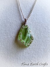 画像26: 両面使い可能♪ 大ぶり 高品質アンダラクリスタル（シエラネバダ産）ネックレス・ペンダント 希少エターナルスプリング/ パステルアイス 緑 ライトグリーン アップルグリーン  シンプル＆ナチュラル マクラメ 1点もの パワーストーン 天然石 ハンドメイドアクセサリー スピリチュアル お守り ヒーリングジュエリー 癒し効果 (26)