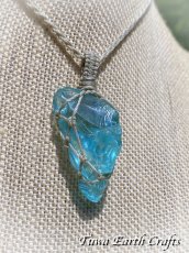 画像9: 石全長4cm大ぶり 高品質アンダラクリスタル（シエラネバダ産）ネックレス・ペンダント ブルートパーズ アクアブルー 美原石 宝石質 シンプル＆ナチュラル マクラメ 1点もの パワーストーン 天然石 ハンドメイドアクセサリー スピリチュアル お守り ヒーリングジュエリー　癒し効果 (9)