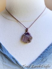 画像14: 両面使い可能♪  高品質スーパーセブン ネックレス・ペンダント シンプル＆ナチュラル ファントム スモーキークォーツ  アメジスト マクラメ 1点ものパワーストーン天然石ハンドメイドアクセサリー お守りヒーリングジュエリー　金属アレルギー対応 (14)