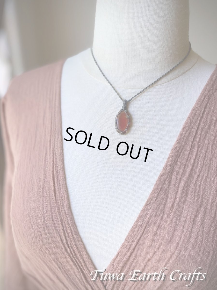 画像3: 【夢・目標の達成をサポート】ヘソナイト ガーネット シンプルネックレス ペンダント＊マクラメ 天然石パワーストーン アクセサリー ヒーリングお守りジュエリー　1月誕生石 (3)