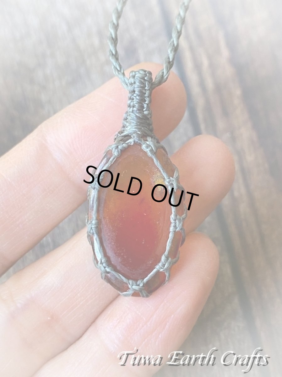 画像2: 【夢・目標の達成をサポート】ヘソナイト ガーネット シンプルネックレス ペンダント＊マクラメ 天然石パワーストーン アクセサリー ヒーリングお守りジュエリー　1月誕生石 (2)